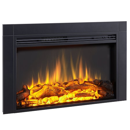Edendirect 36'' Electric Fireplace Insert, Remote Control, Adjustable Flame Brightness, 750W/1500W EF376B